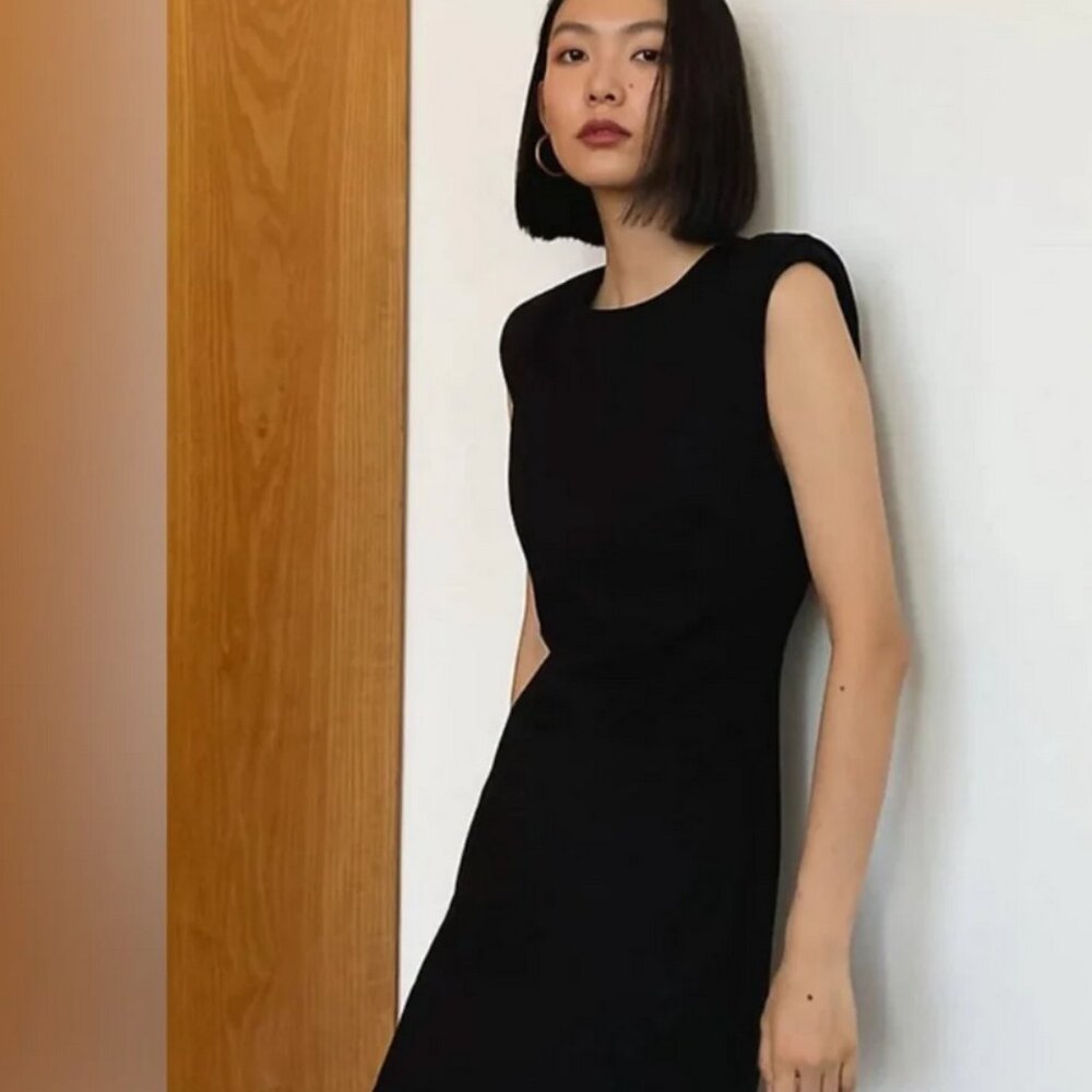 Aritzia Babaton Galvon Dress - Softly structured hourglass mini dress Navy Blue